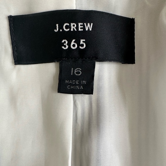 J.Crew 365 Women’s Striped Blazer Size 16 Blue White Lined Cotton Stretch - Picture 7 of 15